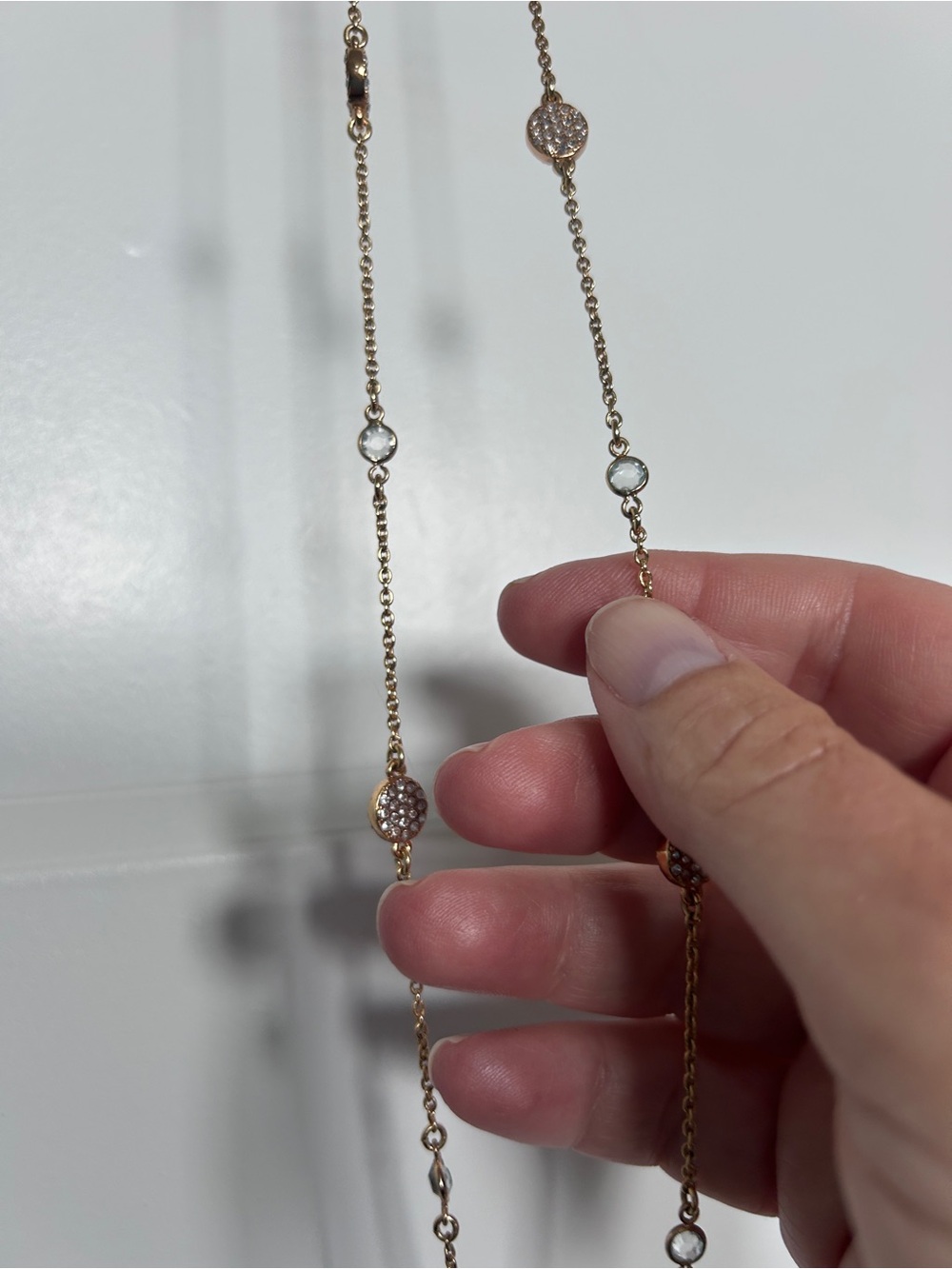 Kate Spade Cluster Gold Crystal Station and Pave 16” Necklace - Picture 10 of 10